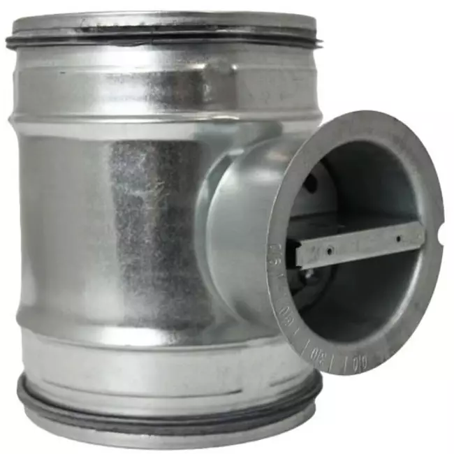 Ręczny zawór zwrotny Ø 125 mm do przewodu spiralnego