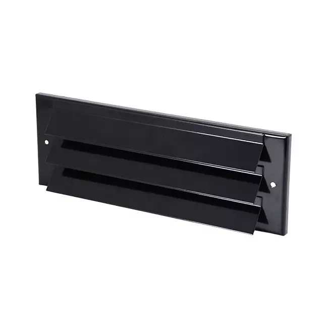Zewnętrzna kratka ścienna do montażu natynkowego 300 mm x 100 mm CZARNA