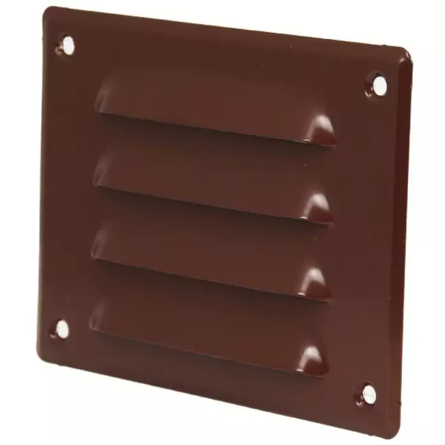 Kratka wentylacyjna metalowa prostokątna 140 x 105 mm brązowa - MR14105B