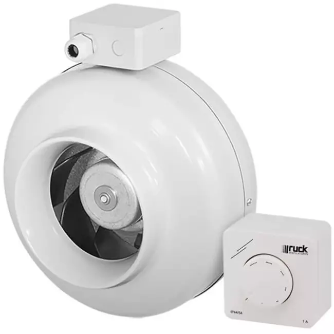 Wentylator kanałowy Ruck® 1170m³/h – Ø 315 mm + elektroniczna regulacja zmienna 1,0 A
