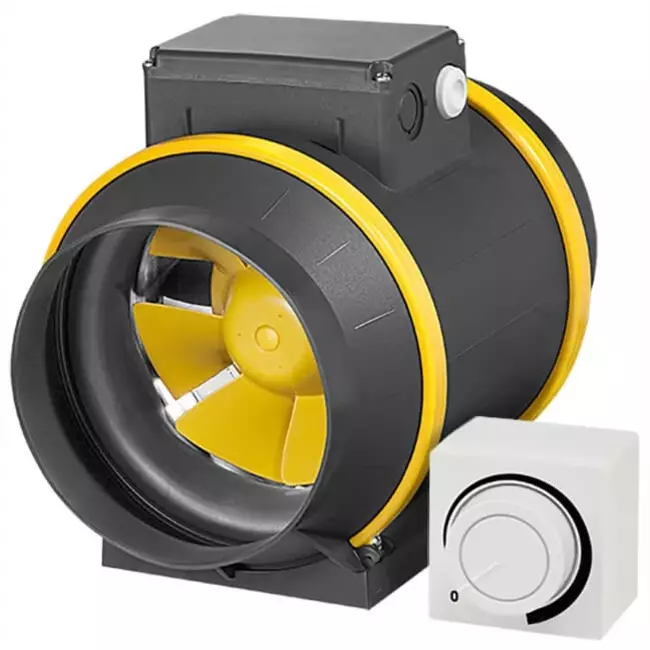 Wentylator kanałowy Ruck® ETAMASTER z silnikiem EC 1300m³/h - Ø 200 mm + potencjometr obsługowy 10 kO