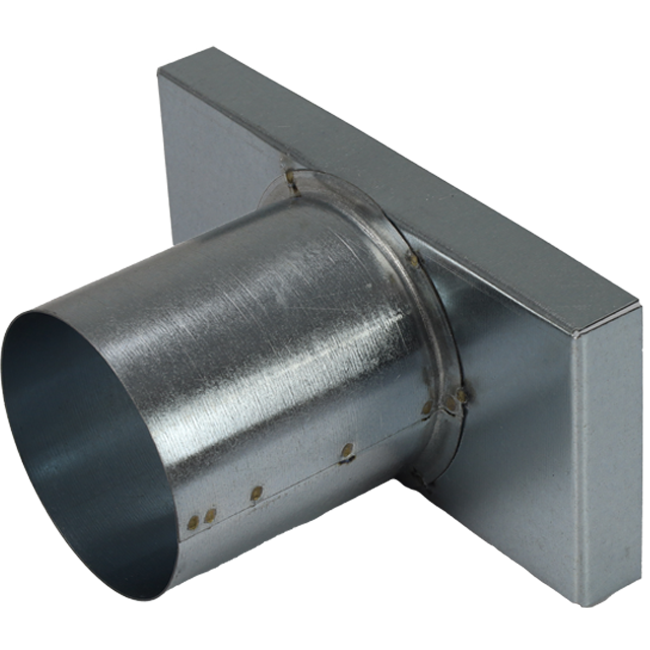 Pokrywa 220x80 mm z przyłączem o średnicy 80 mm do rury spalinowej
