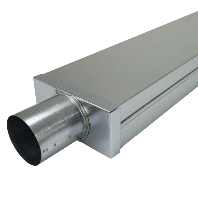 Pokrywa 220x80 mm z przyłączem o średnicy 80 mm do rury spalinowej