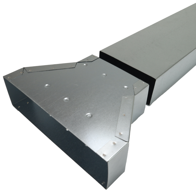 Redukcja 300 x 80 mm na 220 x 80 mm do galwanizowanego kanału prostokątnego