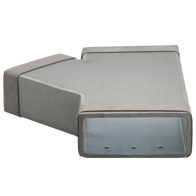 Trójnik Thermoduct 45 stopni 220x80 - 170x80 do kanałów wentylacyjnych