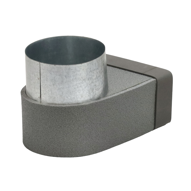 Kolanko Thermoduct 170 mm x 80 mm do średnicy 160 mm do kanałów wentylacyjnych