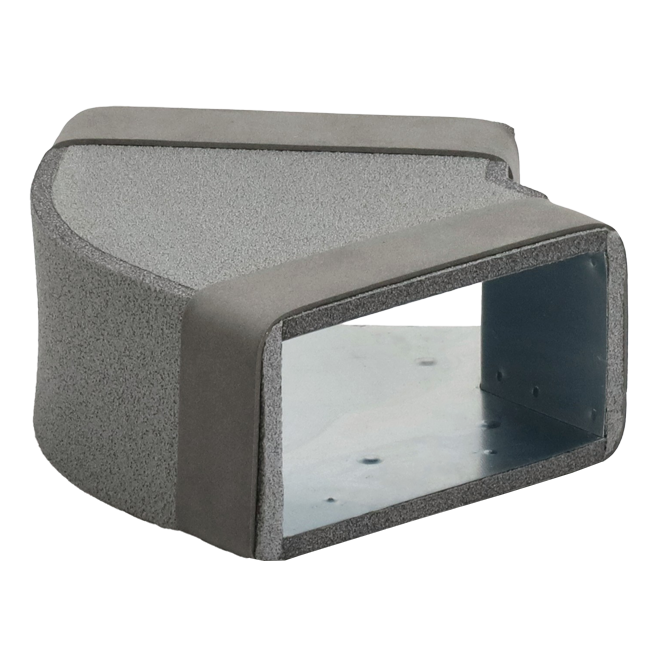 Przegroda Thermoduct 45 stopnie 220x80 mm poziomy
