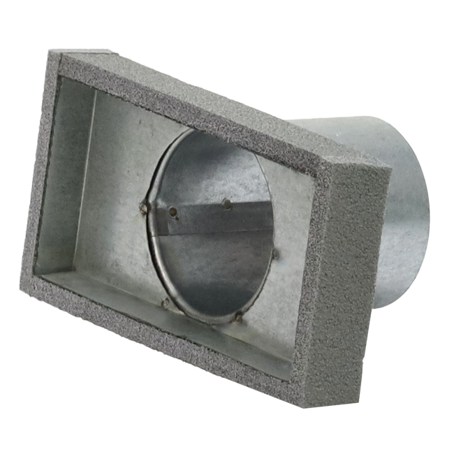 Pokrywa końcowa termoprzewodu 220x80 mm ze średnicą przyłącza 80 mm