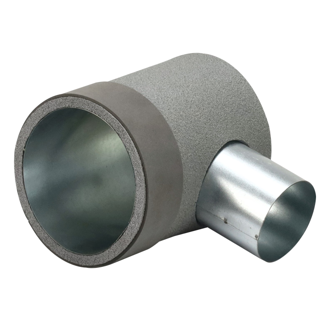 Średnica przegrody Thermoduct 125mm H=80 mm tylko z otworem do drążenia tuneli