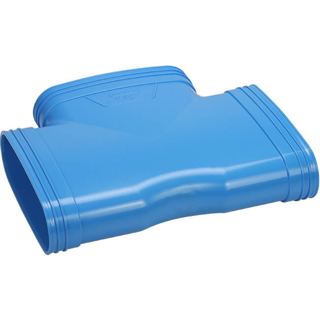 Wavin Ventiza Trójnik 90 stopnie PVC owalny 195x80 mm M/M/M
