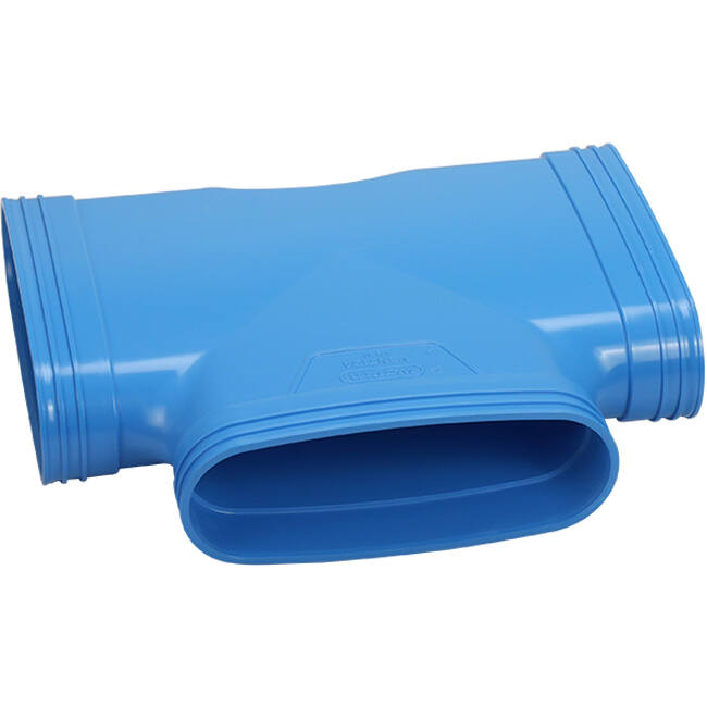 Wavin Ventiza Trójnik 90 stopnie PVC owalny 195x80 mm M/M/M