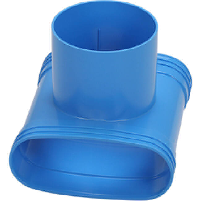 Wavin Ventiza T-stuk PVC owalny 195x80x100 według średnicy 125 mm M/M/M