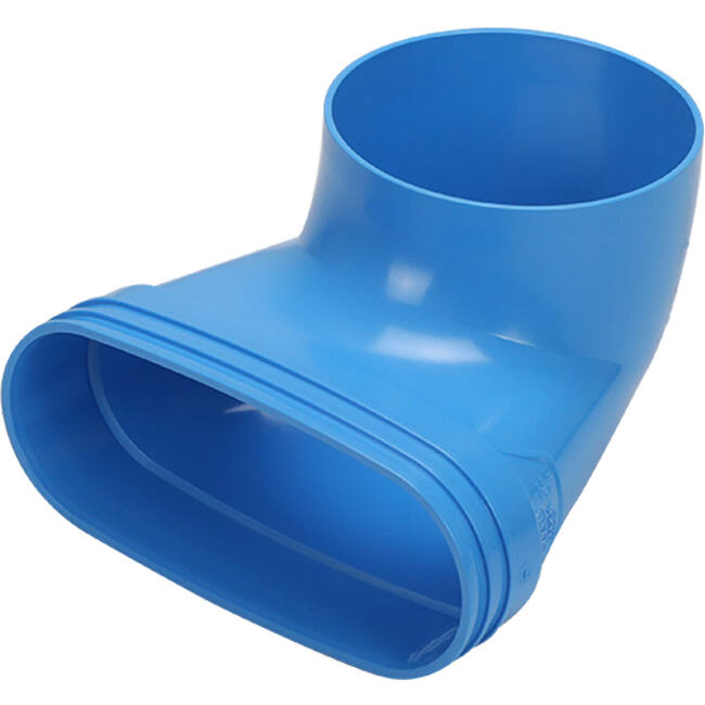 Wavin Ventiza Końcówka 90 stopnie PVC owalna 235x80x100 mm według średnicy 160 mm M/M
