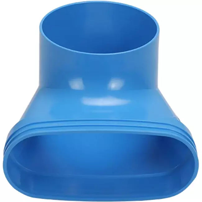 Wavin Ventiza Końcówka 90 stopnie PVC owalna 195x80x70 mm według średnicy 125 mm M/M