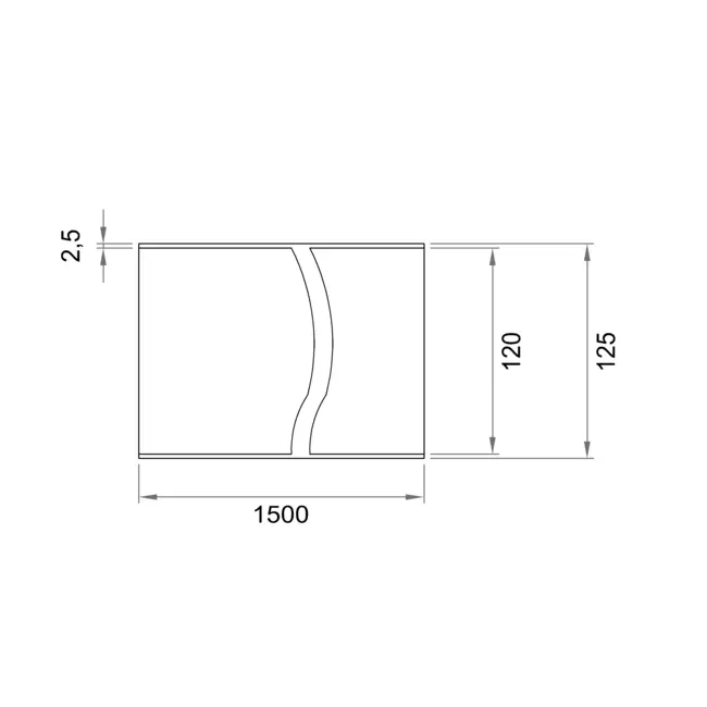 Wavin Ventiza kanal 1,5 m PVC rund 160 mm S/S