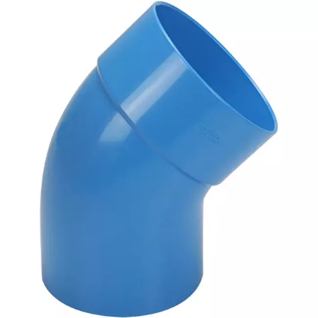 Wavin Ventiza kolano 45 stopnie PVC okrągłe według średnicy 80 mm M/S