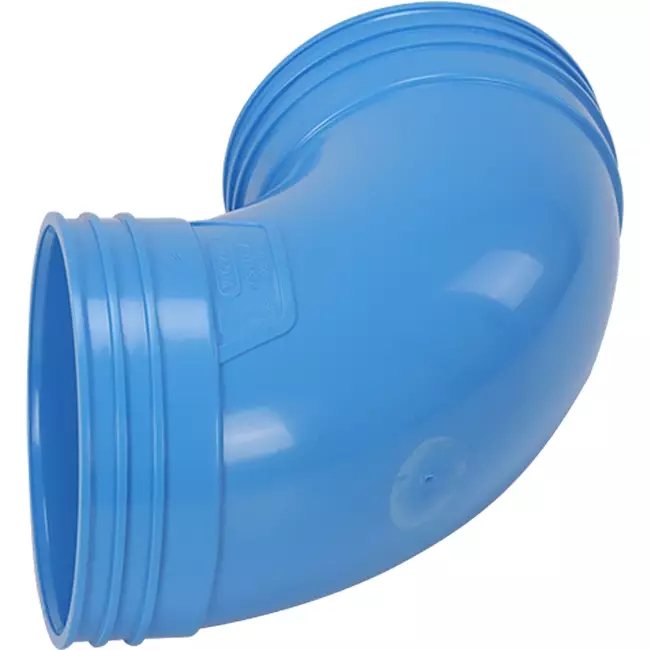 Wavin Ventiza kolano 90 stopnie PVC okrągłe 125 mm M/M