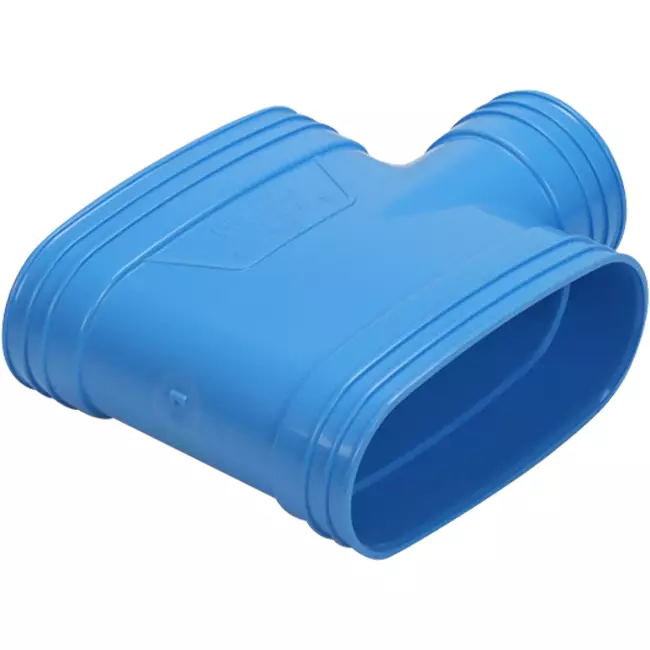 Wavin Ventiza T-stuk PVC owal 195x80 mm M/M/M