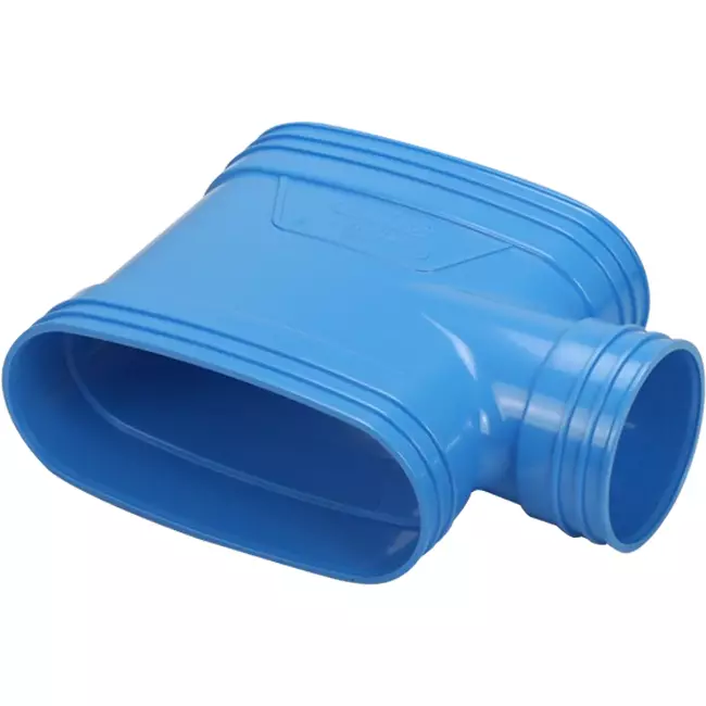 Wavin Ventiza T-stuk PVC owal 195x80 mm M/M/M