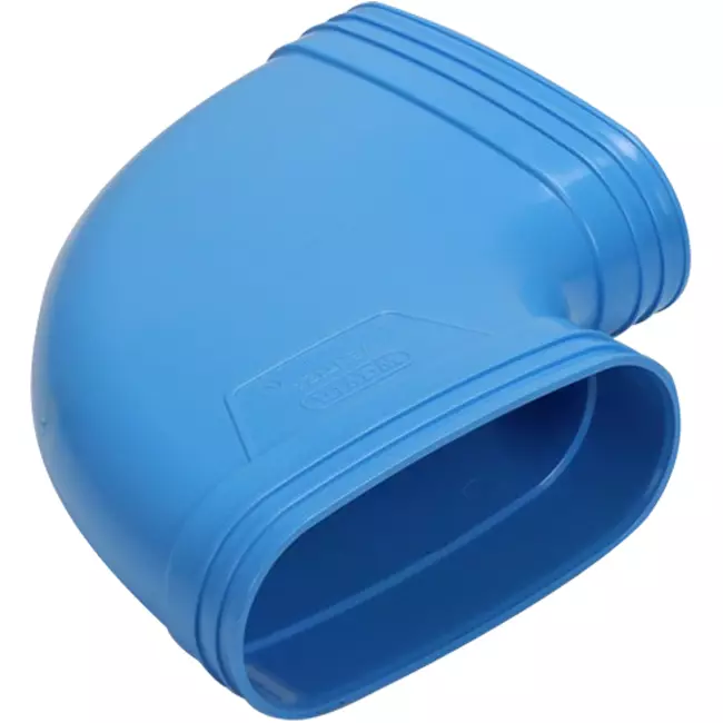 Wavin Ventiza Kolano 90 stopnie PVC owalne 195x80 mm poziome M/M