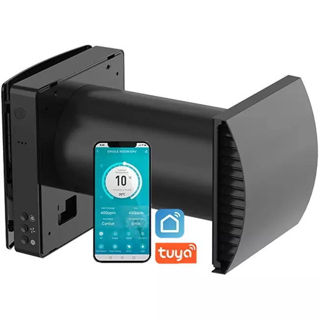 Zdecentralizowana jednostka odzysku ciepła Econox Eco Pair Plus SG-ERV-150 czarna