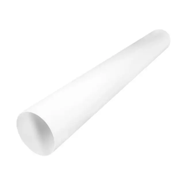 Rura biała średnica 125 mm długość 1 metr metalowa - RAL 9010