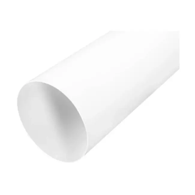 Rura biała średnica 125 mm długość 1 metr metalowa - RAL 9010