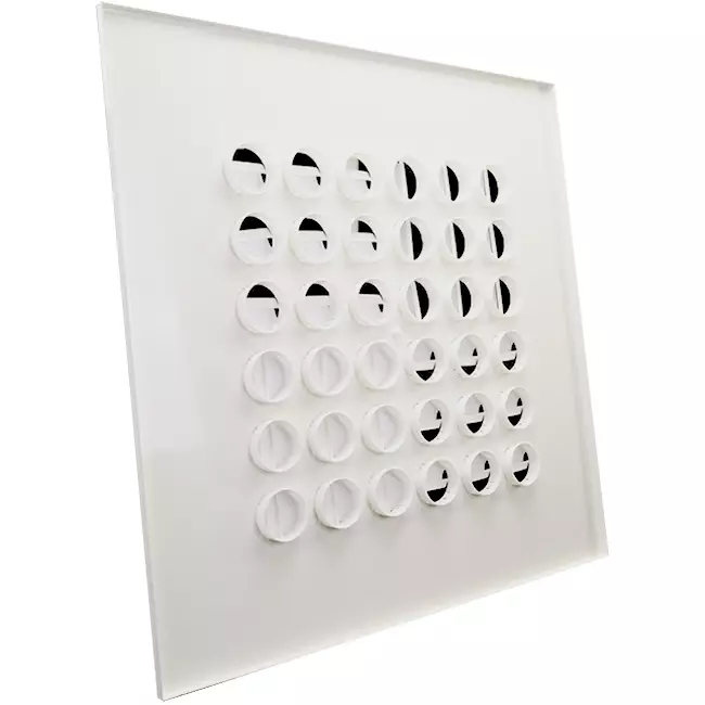 Wielodyszowy nawiewnik sufitowy 596x596 mm - MN36 RAL9016