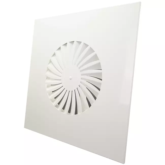 Stały nawiewnik wirowy 600 mm kwadratowy - SWS600 RAL9010