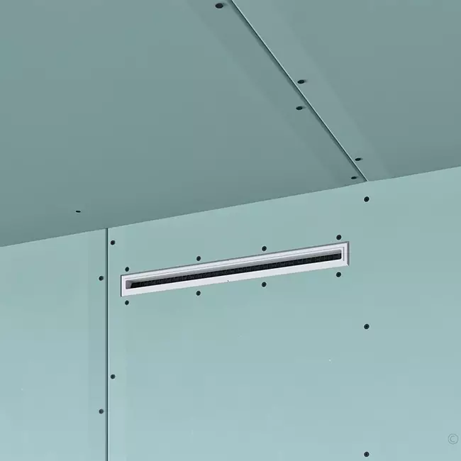 Bezramowa żaluzja Ergovent 500 mm z przyłączem o średnicy 75 mm - standard