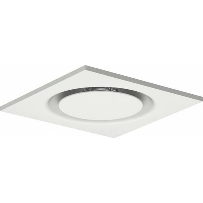 Nawiewnik sufitowy stalowy okrągły do nawiewu i wywiewu 595x595 mm - 250 mm - RAL 9010