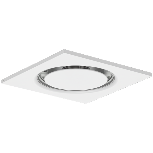Nawiewnik sufitowy stalowy okrągły do nawiewu i wywiewu 595x595 mm - 200 mm - RAL 9016