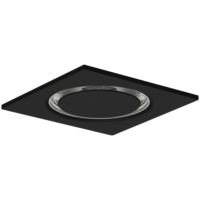 Nawiewnik sufitowy stalowy okrągły do nawiewu i wywiewu 595x595 mm - 160 mm - RAL 9005