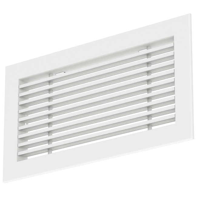 Aluminiowa krata prętowa - ze sprężynami ciernymi - 600x150 mm - RAL 9016