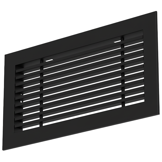 Kratka aluminiowa - ze sprężynami ciernymi - 400x150 mm - RAL 9005
