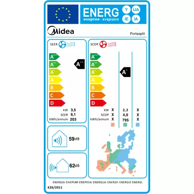 Przenośny klimatyzator split Midea Portasplit 3,5 kW