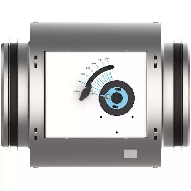 Okrągły regulator CAV o podwójnych ściankach i średnicy 100 mm