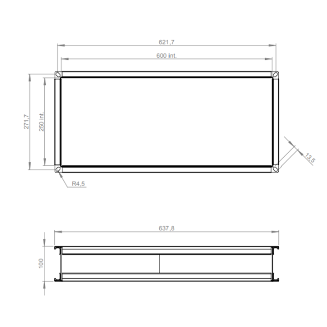 Złącze elastyczne 600 x 250 - VS 6025