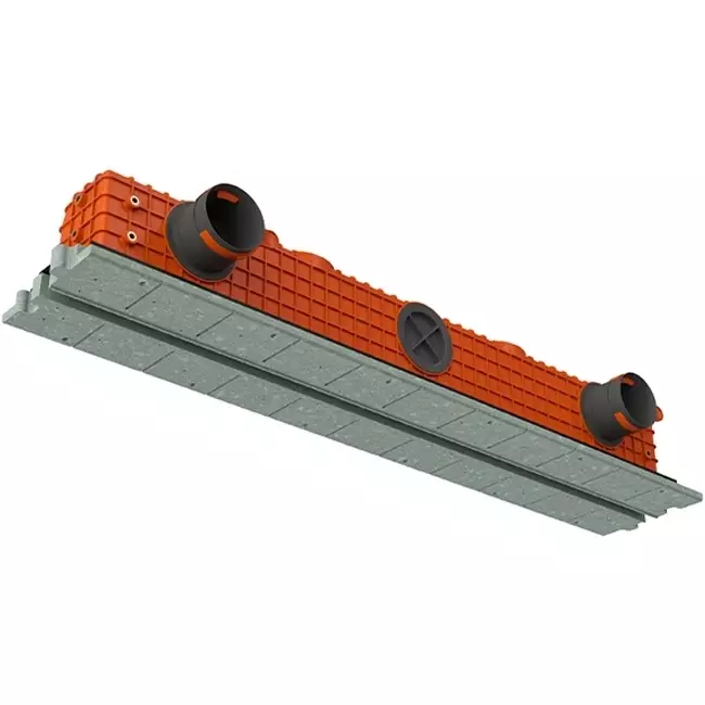 Bezramkowy nawiewnik szczelinowy Ergovent 1050 mm z przyłączem 75 mm - modułowa - 1 szczelina