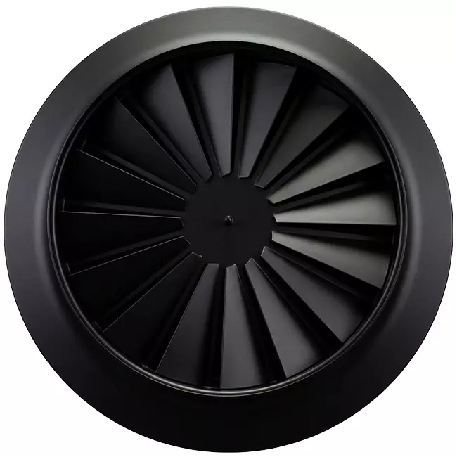 Nawiewnik wirowy okrągły 100 mm śruba centralna - SWR100 RAL9005 30% połysk