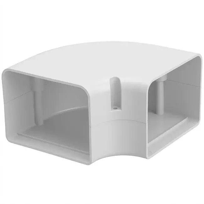 Kolanko płaskie ClimaConnect 90° do kanału montażowego 100 mm - RAL 9010