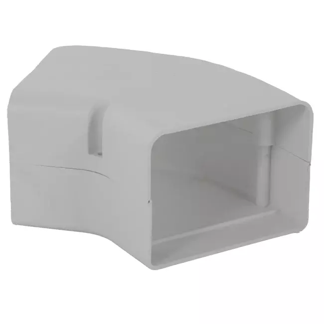 Kolanko płaskie ClimaConnect 45° do kanału montażowego 75 mm - RAL 9010