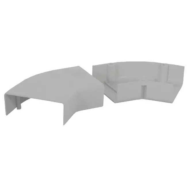 Kolanko płaskie ClimaConnect 45° do kanału montażowego 75 mm - RAL 9010
