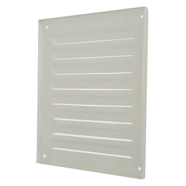 Kratka zewnętrzna kwadratowa 150x150mm aluminiowa - RAL9010