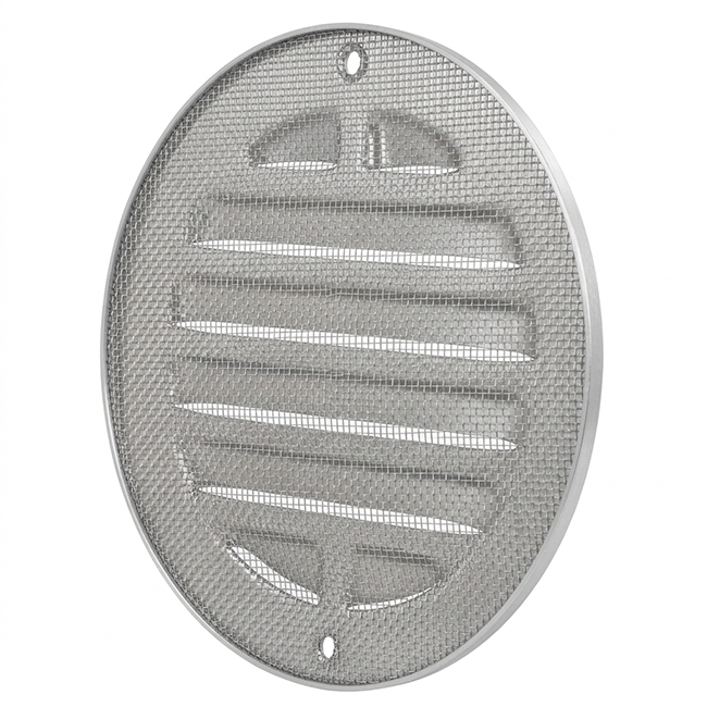 Kratka zewnętrzna okrągła 125 mm aluminiowa - aluminium anodowane