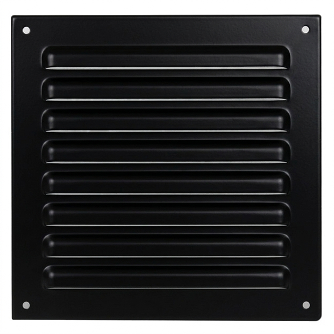 Kratka zewnętrzna kwadratowa 150x150 mm aluminium - RAL9005 30% połysk