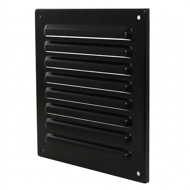 Kratka zewnętrzna kwadratowa 150x150 mm aluminium - RAL9005 30% połysk