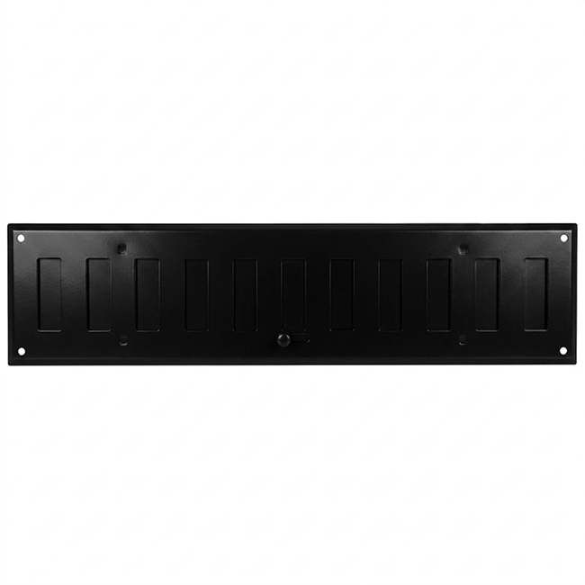 Kratka ścienna regulowana 300x100 mm metal - RAL 9005 30% połysk