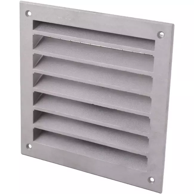 Zewnętrzna kratka ścienna aluminiowa 100x100 mm - Aluminium