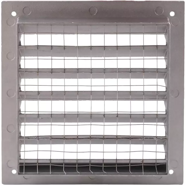 Zewnętrzna kratka ścienna aluminiowa 100x100 mm - Aluminium